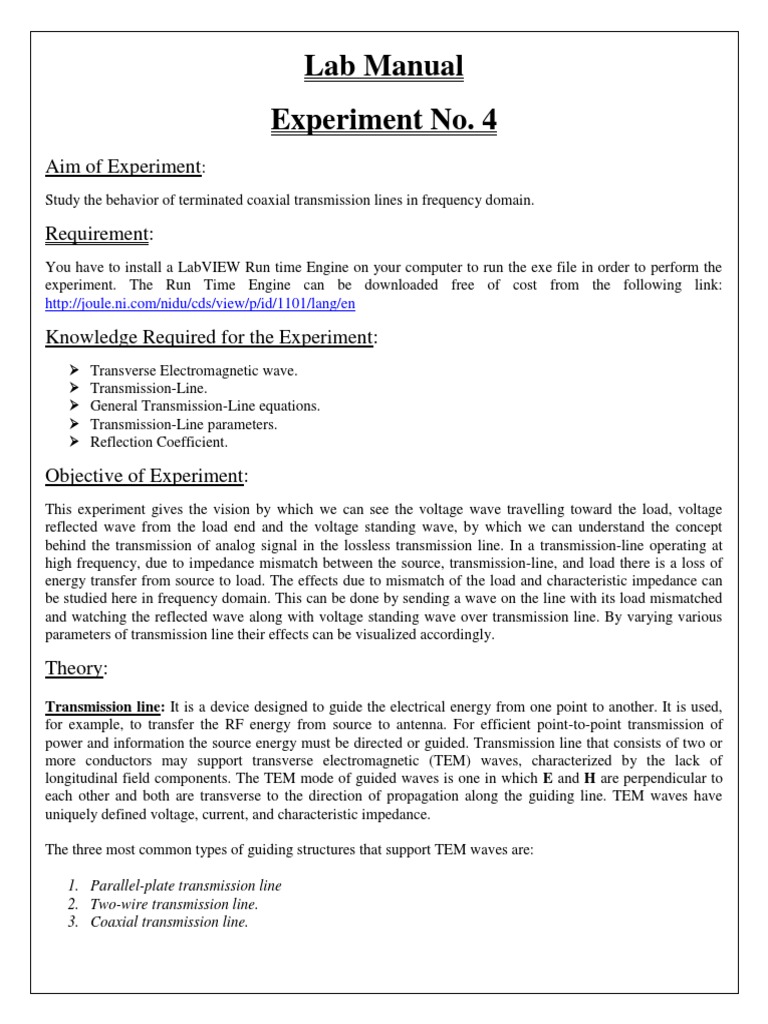 Wex | PDF | Transmission Line | Coaxial Cable