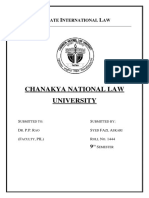 Chanakya National Law University: Rivate Nternational AW