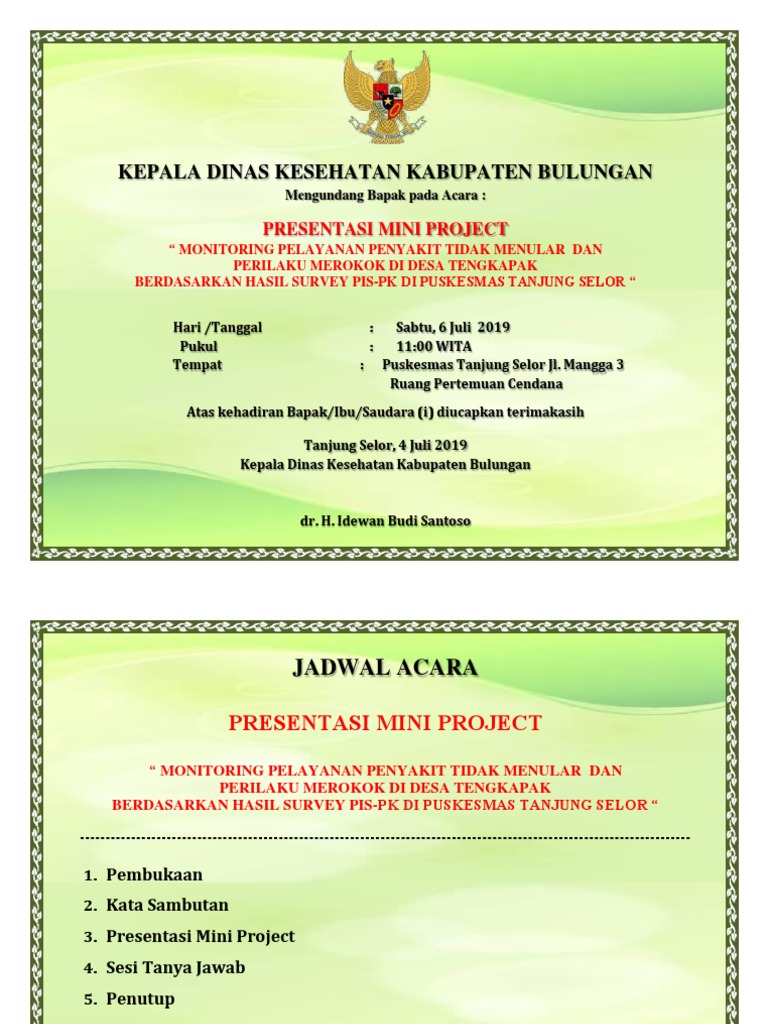 Contoh Surat Undangan Untuk Kepala Desa | PDF