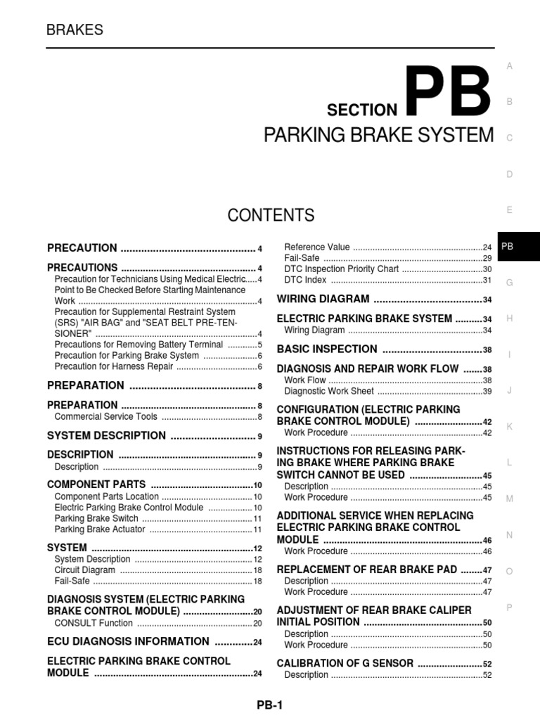 Electric Parking Brake System Guide | PDF | Airbag | Artificial Cardiac ...