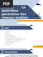 Évolution des réseaux mobiles 1G à 4G | PDF | GSM | LTE (Télécommunication)