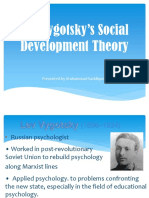 Lev Vygotsky - Social Development Theory - Muhammad Saddique - DBS Jand