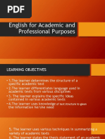 English For Academic and Professional Purposes