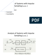 Analysis of Systems With Impulse Sampling : Contd - To Obtain H (Z) - Find H (T) L (H(S) ) - Find H (KT) - Find Z (H (KT) )