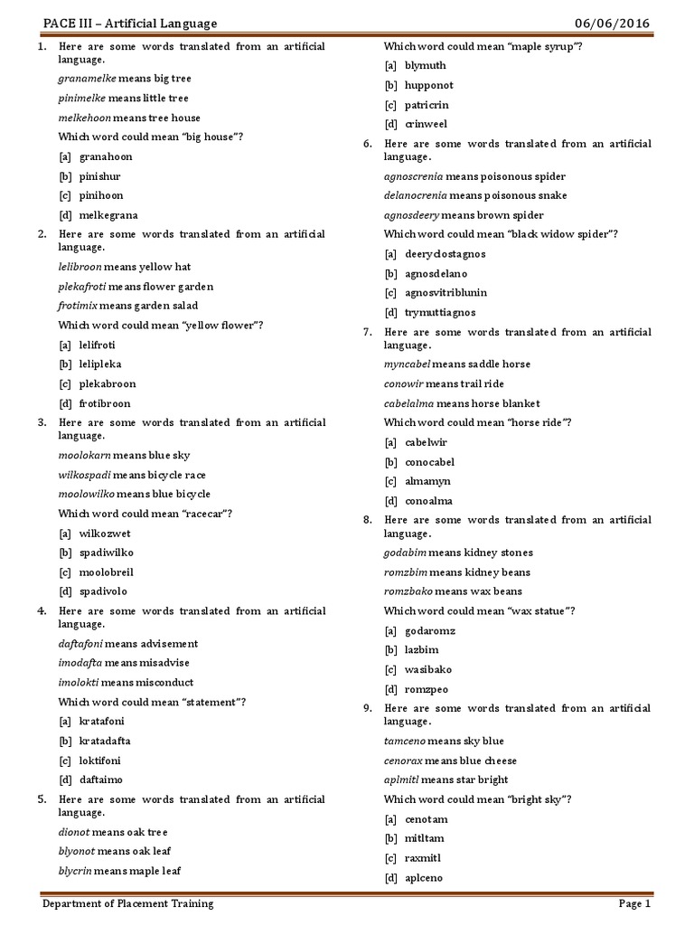 Artificial Language | PDF | Nature