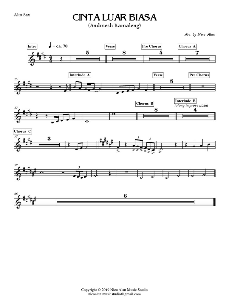 Cinta Luar Biasa Piano Version