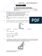 Section I: (Multiple Choice Questions) : Physics (Part - A) )