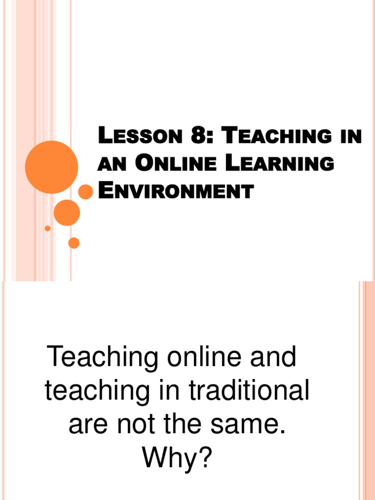 Teaching in Online Learning Environments | PDF | Instructional Design ...