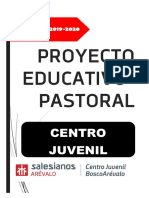 Proyecto Educativo-Pastoral: Centro Juvenil