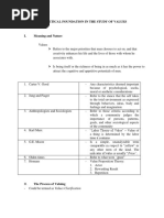 Theoretical Foundation in The Study of Values