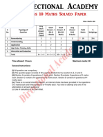 Class 10 Maths Solved Paper: Detailed Explanation