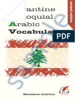 SAMPLE Levantine Colloquial Arabic Vocabulary Lingualism PDF