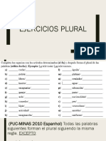 Exercicios Plural Espanhol