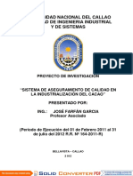 Sistema de Aseguramiento de Calidad en La Industrializacion Del Cacao PDF