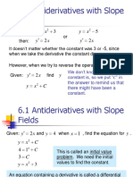 6.1 Antiderivatives With Slope Fields: y X y X