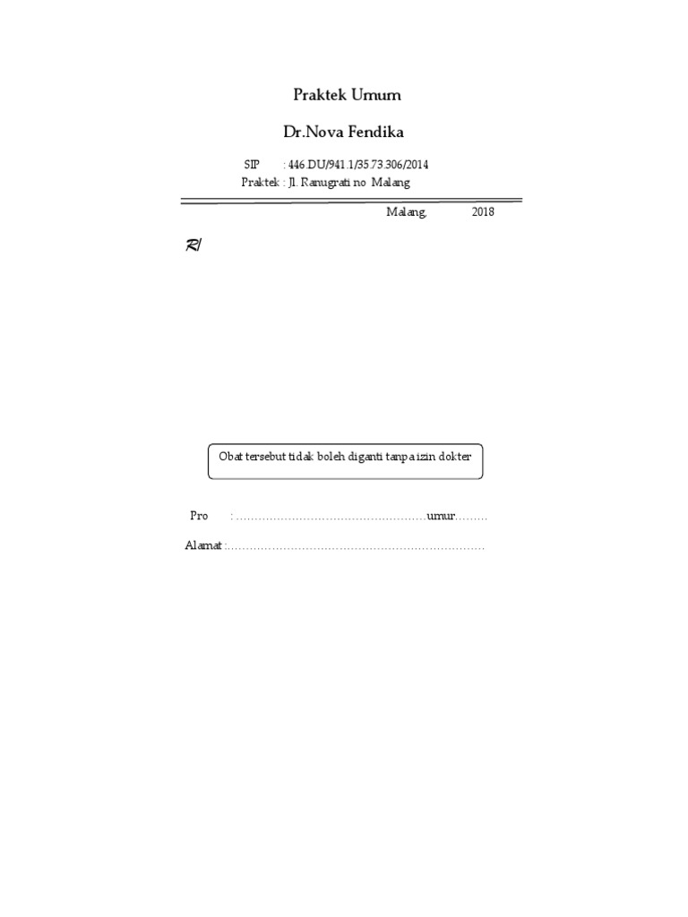 File Contoh Resep | PDF