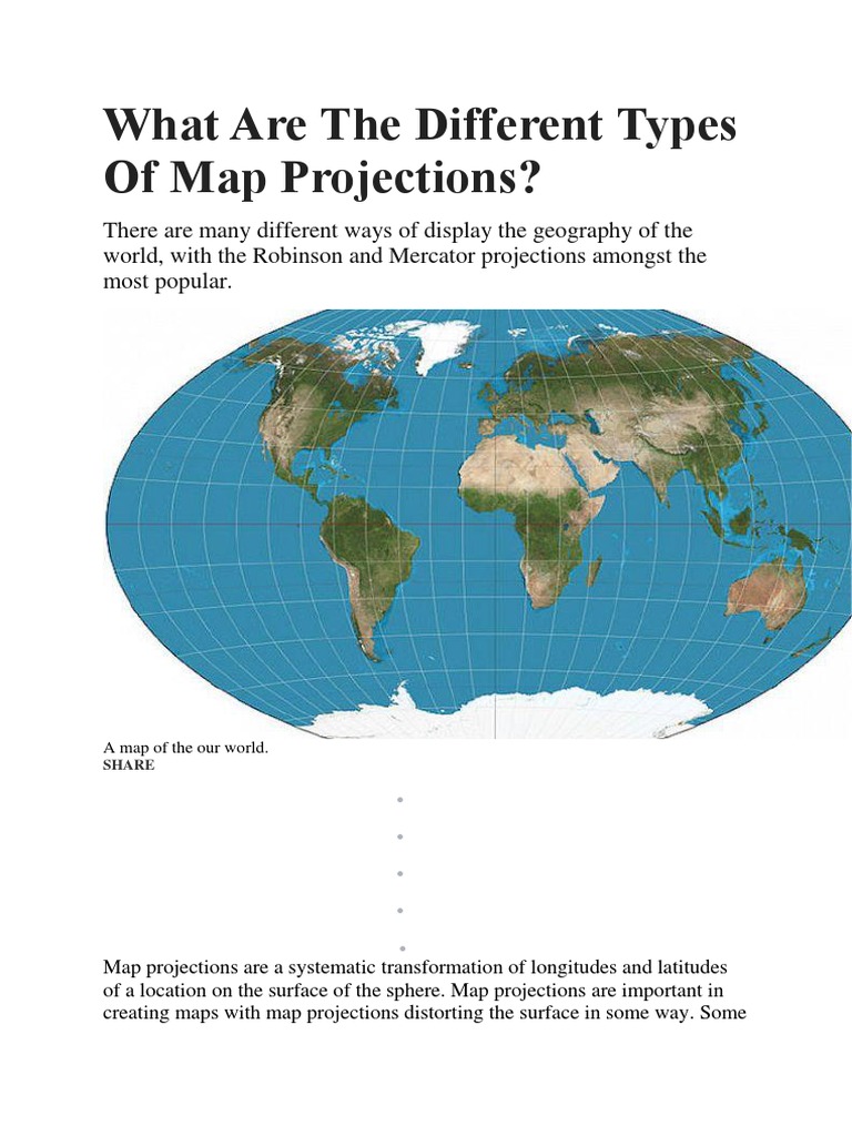 What Are The Different Types of Map Projections | PDF | Geodesy | Physical  Geography