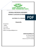 Internal Continuous Assessment Property Law (lw3019) Project On