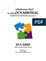 Pembahasan Soal UN IPA SMP 2010-Dikonversi