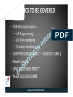 Topics To Be Covered: Robotics AVR Microcontrollers