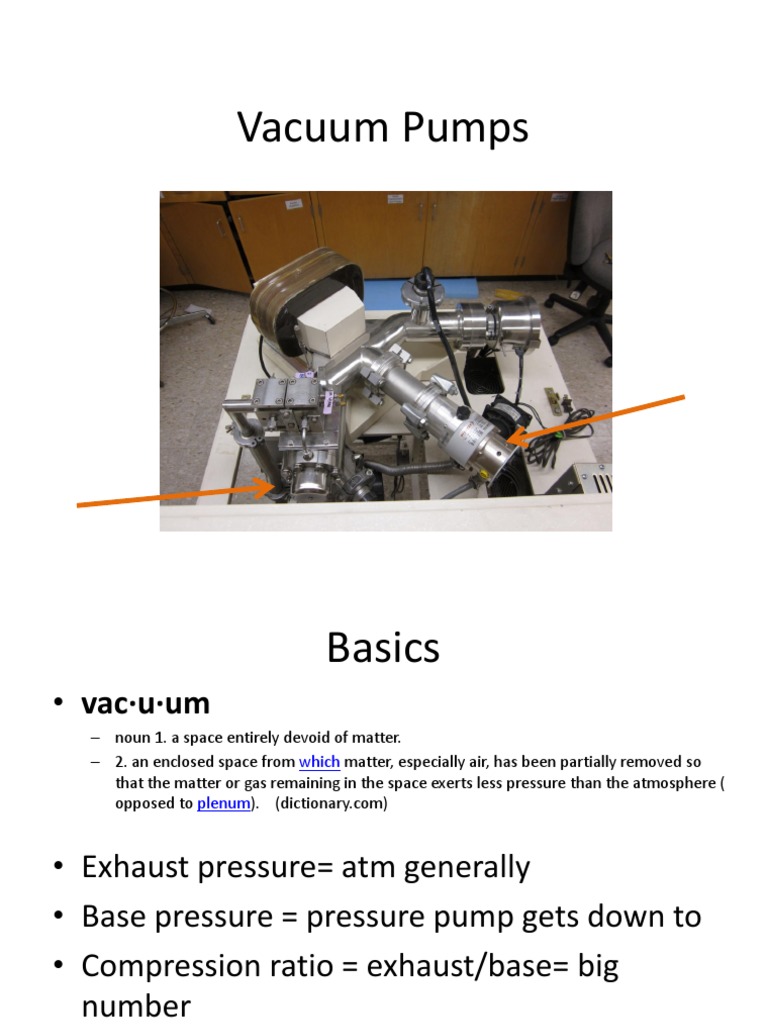 Overview of Vacuum Pump Types | PDF | Vacuum | Phases Of Matter