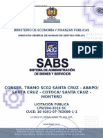 DBC Tramo SC02 Sta Cruz Abapo - Sta Cruz Cotoca - Santa Cruz Montero
