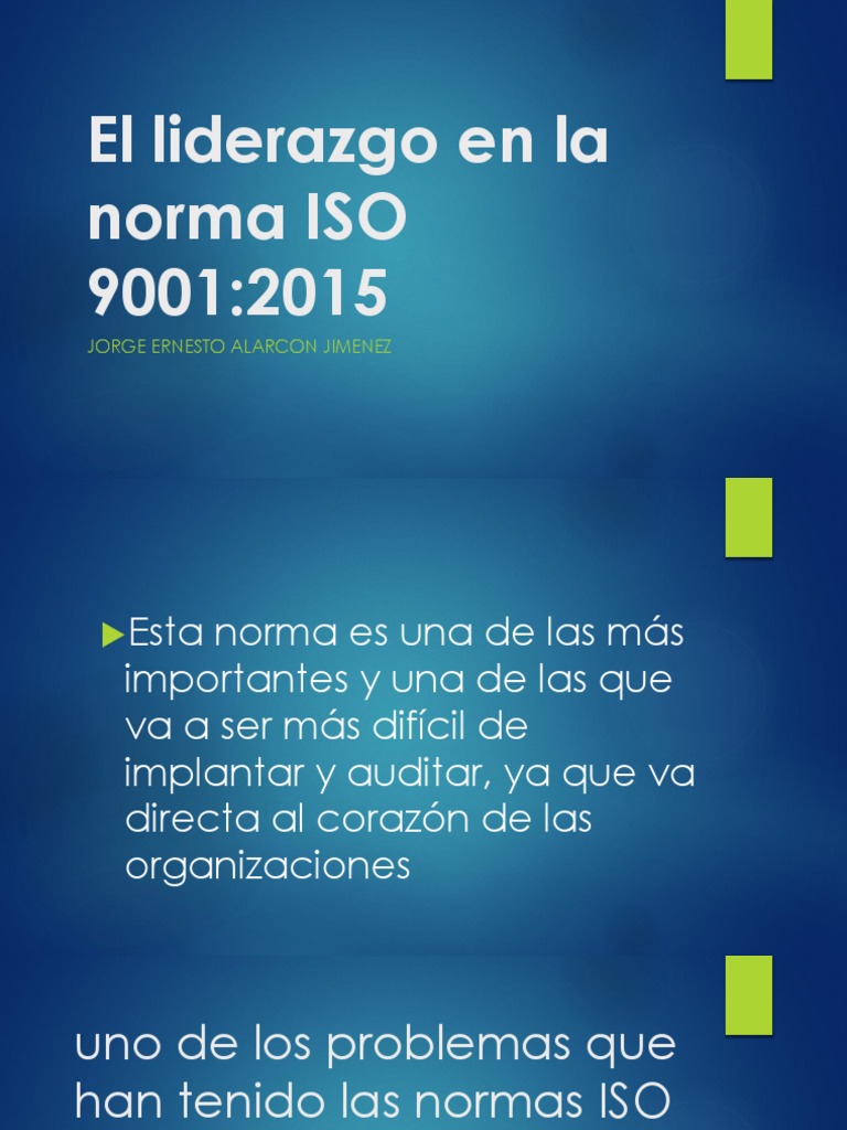 Liderazgo en ISO 9001:2015 | PDF | Gestión de la calidad | Calidad ...