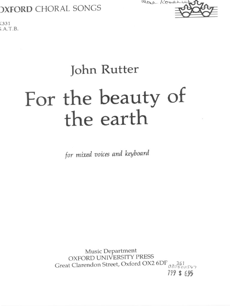 For the Beauty of the Earth – Rutter’s Guide to Conservation
