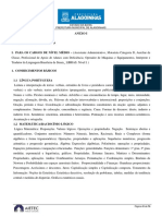 Conteúdo programático para cargos de nível médio na Prefeitura de Alagoinhas