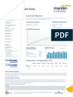 Mandiri Investa Pasar Uang: Investment Objective Investment Policy Portfolio Allocation