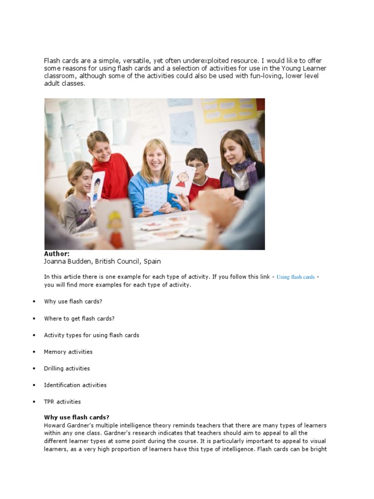 Flash Cards Are A Simple | PDF | Applied Psychology | Human Communication