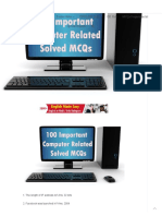 100 Important Computer Related Solved MCQs - GCAol CSS - PMS PDF