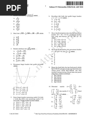 Soal Un 2018 Smk Akp Pdf