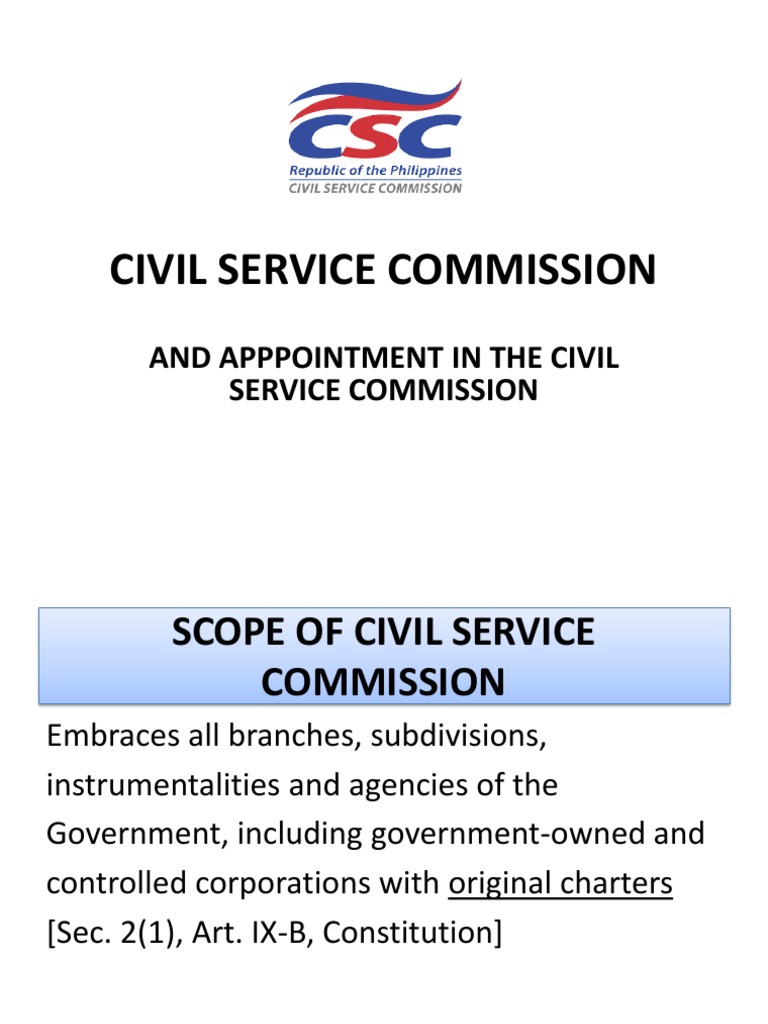 Civil Service Commission Overview | PDF | Civil Service | Test (Assessment)