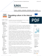 Regulating Culture in The Internet Age - COMMUNIA - The European Thematic Network On The Digital Public Domain