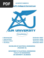 Lab Report Number 06 Kirchofs Cicuit KCL and KVL Ohm Law