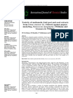 Toxicity of Methanolic Fruit Peel and Seed Extracts From Citrus Sinensis (L.) Osbeck Against Papaya Mealybug, Paracoccus Marginatus (Williams and Granara de Willink)