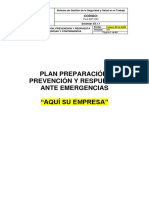 Modelo Plan de Preparación, Prevención y Respuesta Ante Emergencias