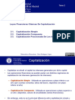 Leyes Financieras Clásicas de Capitalización: Tema 2
