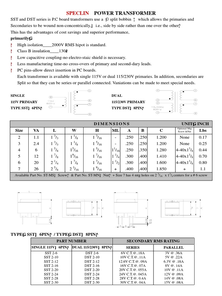 SST | PDF | Transformer | Equipment