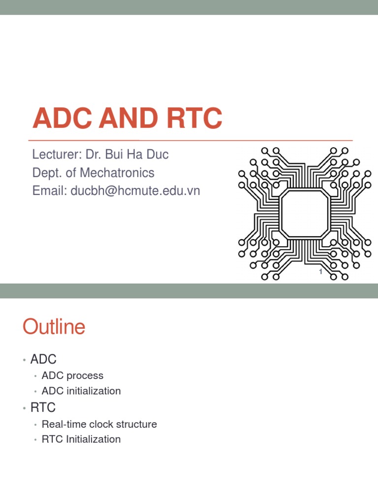 ADC and RTC | PDF | Analog To Digital Converter | Sampling (Signal ...