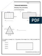 Polynomial Applications:: Perimeter, Area, and Volume
