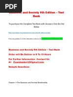 Business and Society 8th Edition – Test Bank
