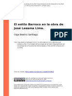 El estilo Barroco en la obra de Jose Lezama Lima. -Olga Beatriz Santiago (2012) - (10 pp)