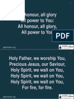 All Honour, All Glory All Power To You: All Honour, All Glory, All Power To You
