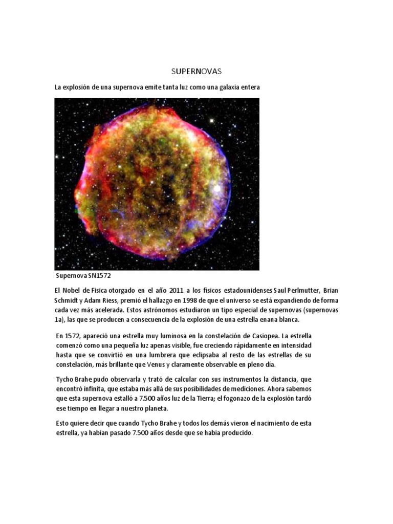 Supernovas | PDF | Supernova | Estrellas