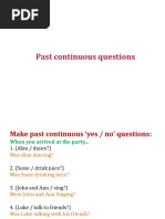 Grammar - Past Continuous Questions