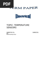 TEMPERATURE SENSORS