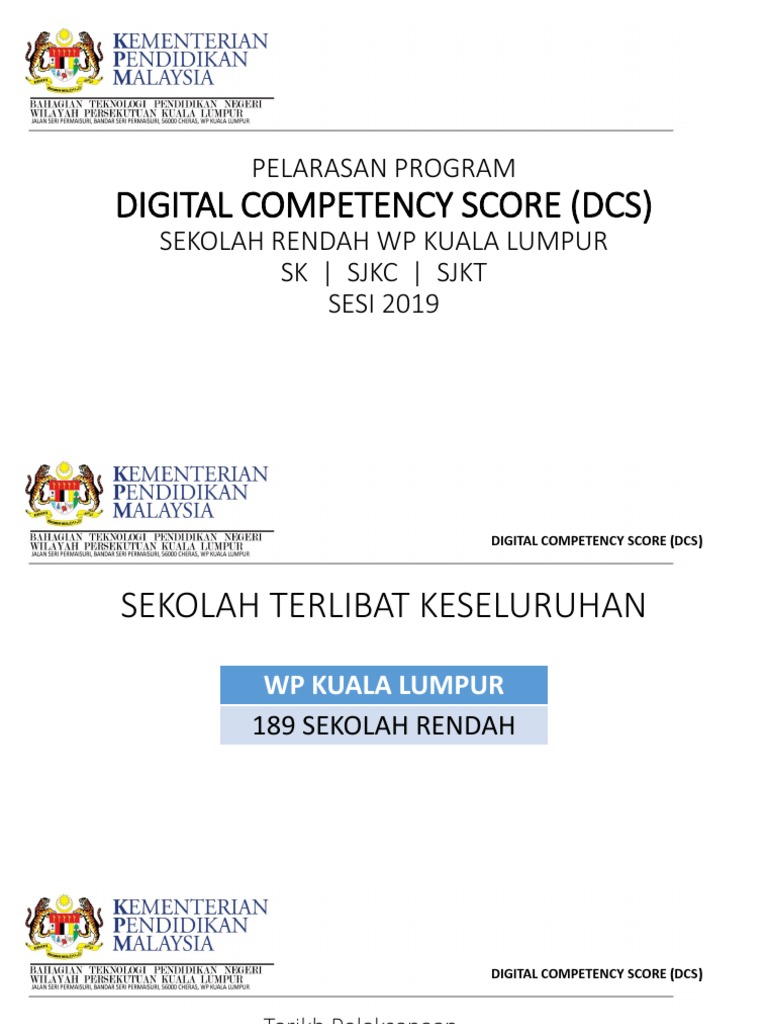 Digital Competency Score Kuala Lumpur Pdf