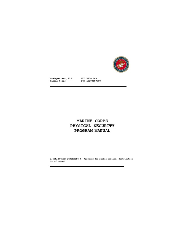 Marine Corps Physical Security Manual | PDF | United States Marine ...